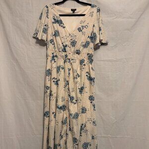 Torrid Maxi Challis Button Front A-Line Dress Sz 00